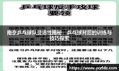 南京乒乓球队灵活性揭秘：乒乓球背后的训练与技巧探索